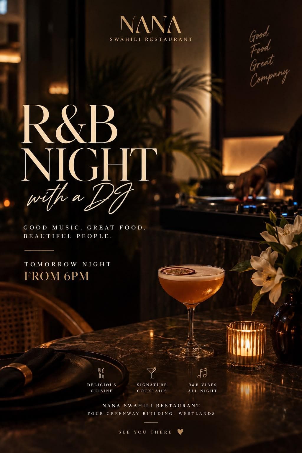 Poster for RNB Night At Nana Swahili